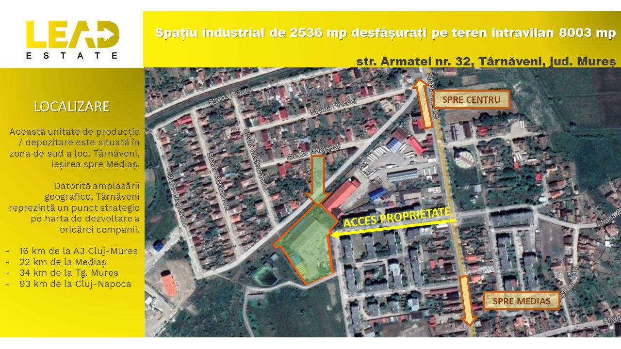 REPOZITIONARE PRET! Constructie 2574 mp, teren 8000 mp Târnăveni! - Poză 3