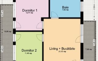 Apartament cu 3 camere, 2 balcoane și 2 locuri de parcare – Borhanci - Poză 8