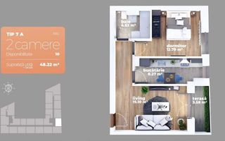 Apartament 2 camere zona Auchan Titan - Complex Sun Liviu Rebreanu - Poză 4