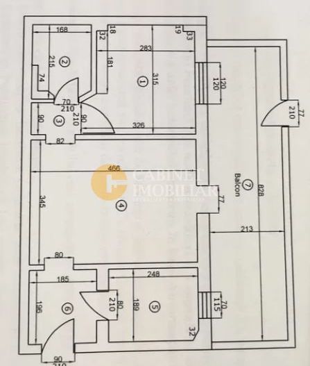 Apartament cu 2 camere semidecomandat cu balcon, liber - zona Zimbru - Poză 7