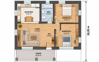 CASĂ individuală 90 mp,  teren 377 mp, VASLUI zona BRODOC; - Poză 6