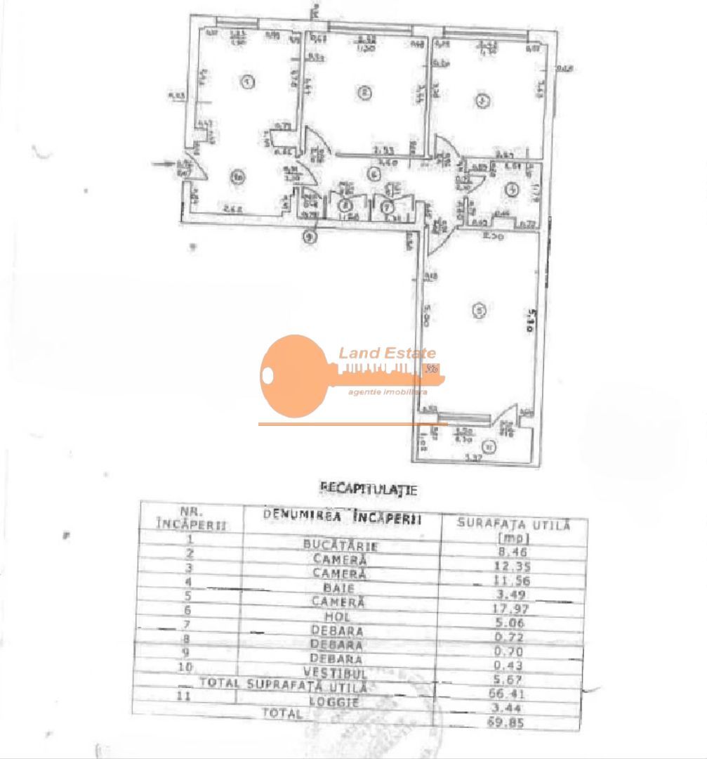 Apartament 3 camere Metrou 1 Decembrie – 200 m Complet renovat 2025 Centrală proprie - Schiță 10