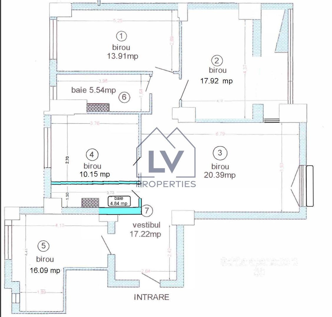 INCHIRIERE APARTAMENT 4 CAMERE | PIATA VICTORIEI - Schiță 10