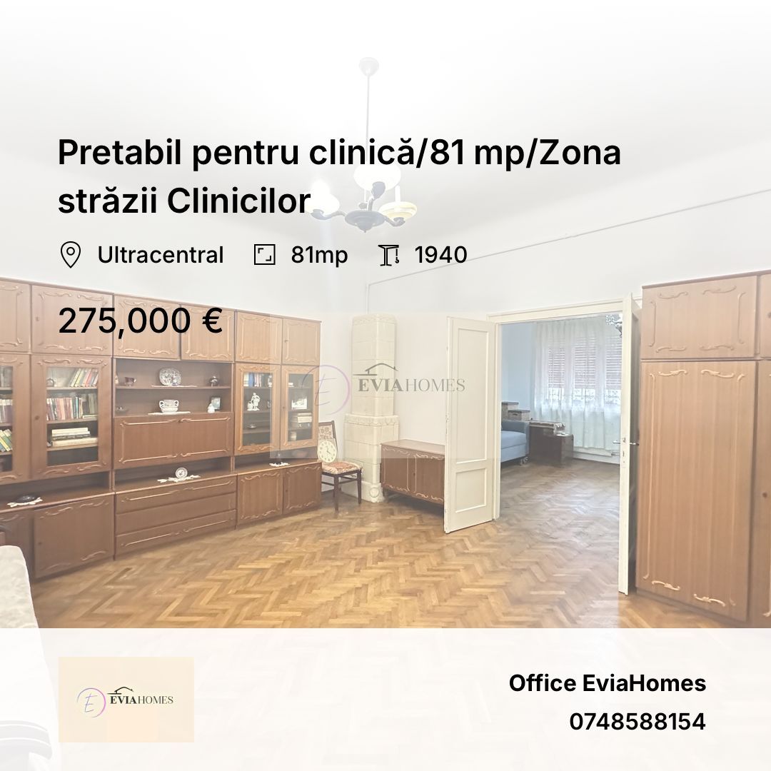 Pretabil pentru clinică/81 mp/Zona străzii Clinicilor - Poză 1
