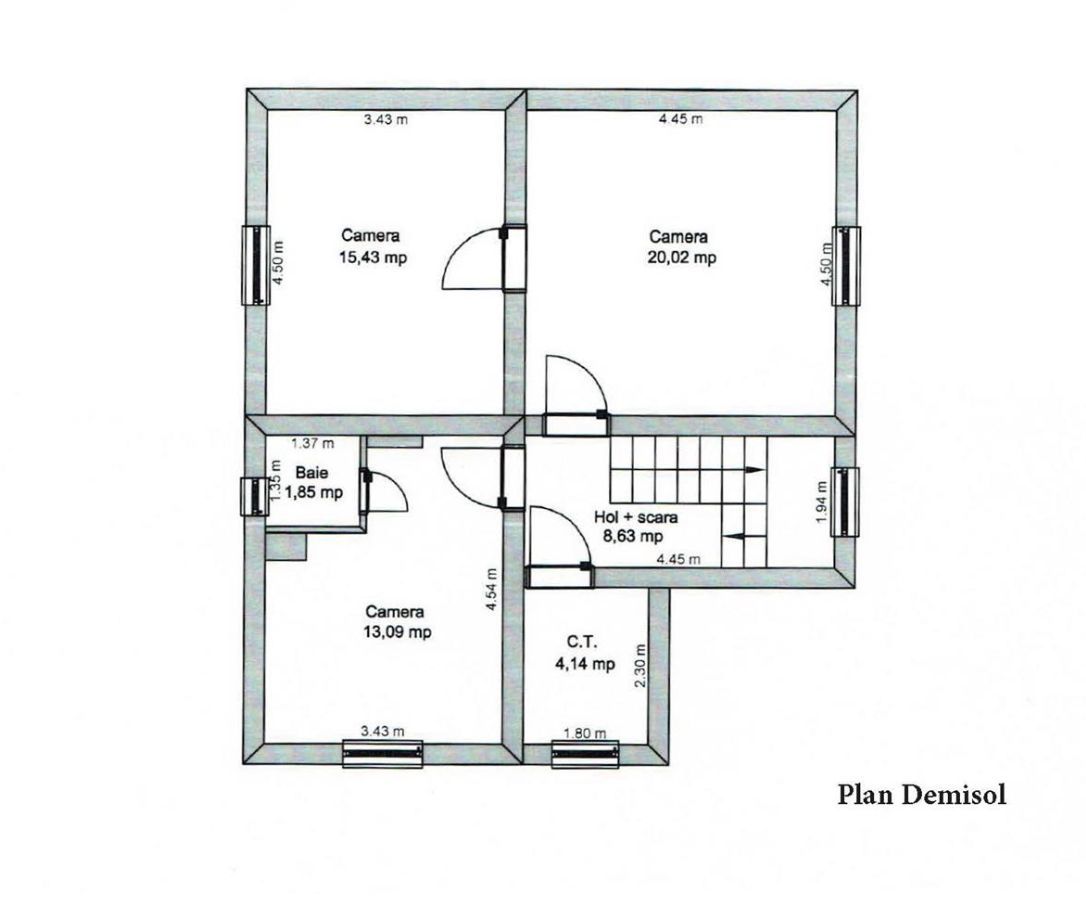 Cladire birouri COMPLET AMENAJATA,zona Bvdl Victoriei, Sibiu - Schiță 11