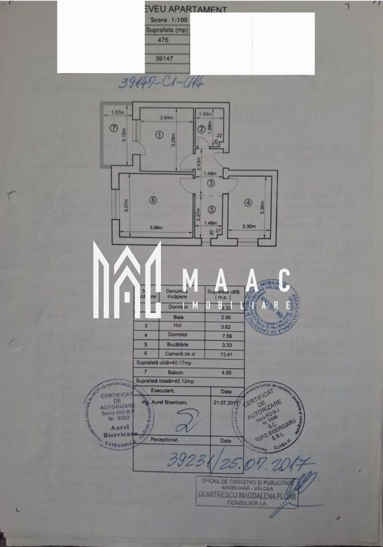 Apartament 2 camere | parter | mobilat si utilat | centrala termica - Schiță 8