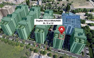 Duplex 4 camere | 126 mp+terasă 90 mp | Etaj 11–12 | Hills Brauner - Poză 5