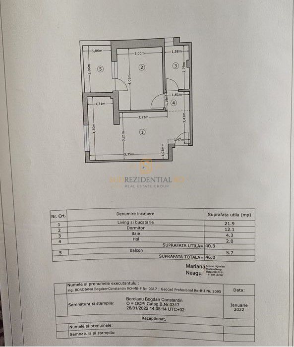 Apartament 2 camere, metrou Dimitrie Leonida, Bd Metalurgiei - Schiță 12