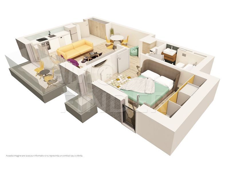 Vanzare apartament 2 camere Centru, imobil nou, etaj intermediar - Poză 9