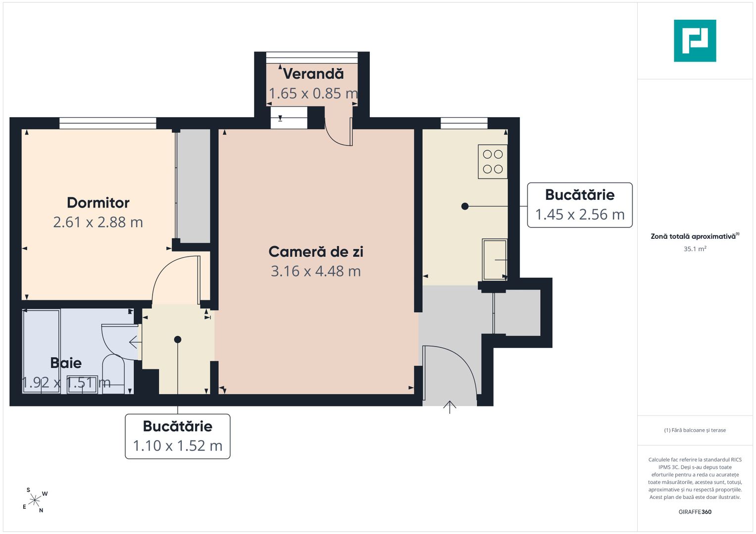 Apartament 2 camere renovat în zona Fortuna - Poză 15