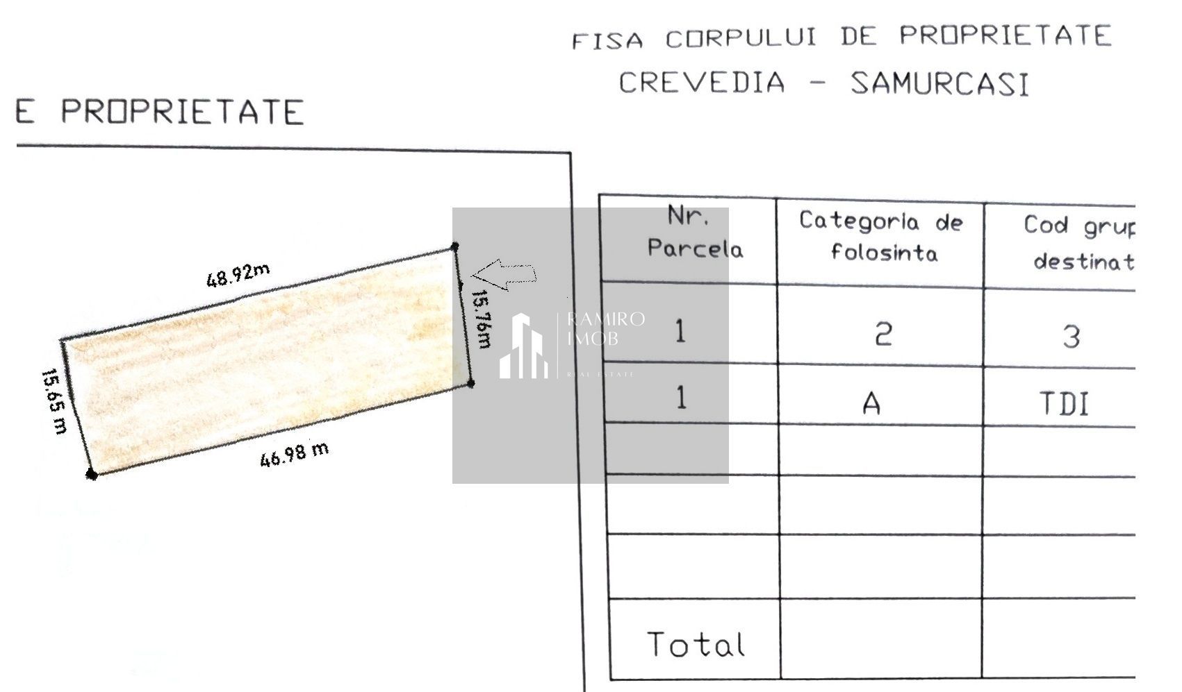 Teren intravilan constr. 750mp -front 16m- Samurcasi Stadion /Crevedia - Poză 3