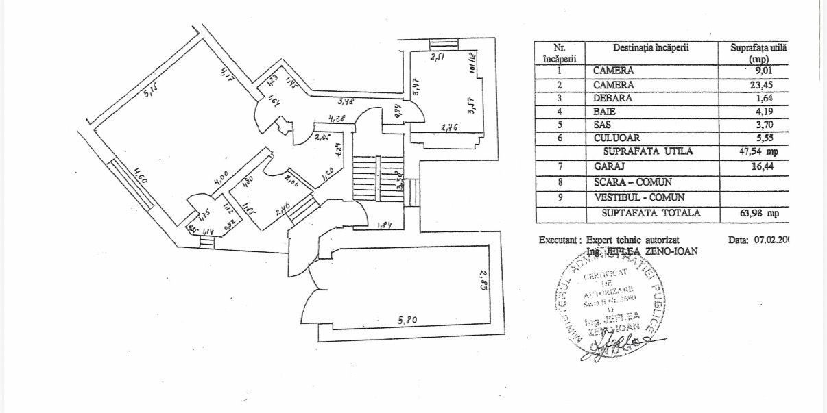 APARTAMENT 2 CAMERE IN VILA ‖ GRADINA ICOANEI - Schiță 8