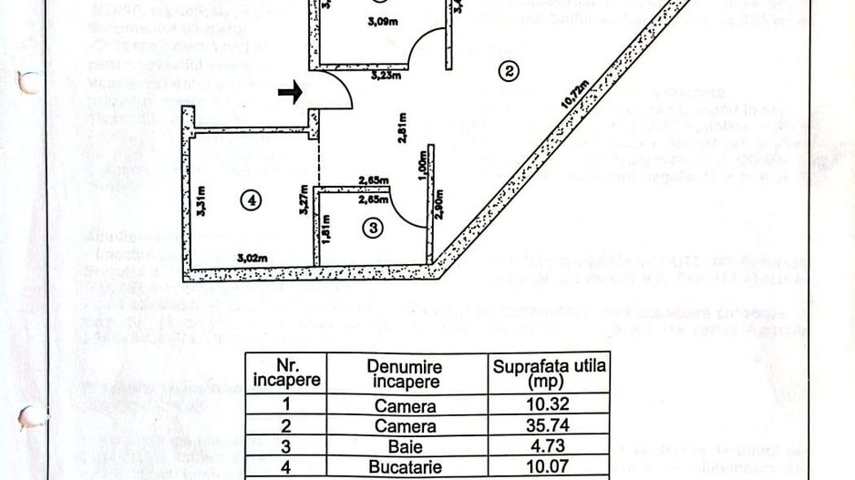 Apartament 2 camere decomandat 60 mp – Str. Soldat Vasile Croitoru - Schiță 16