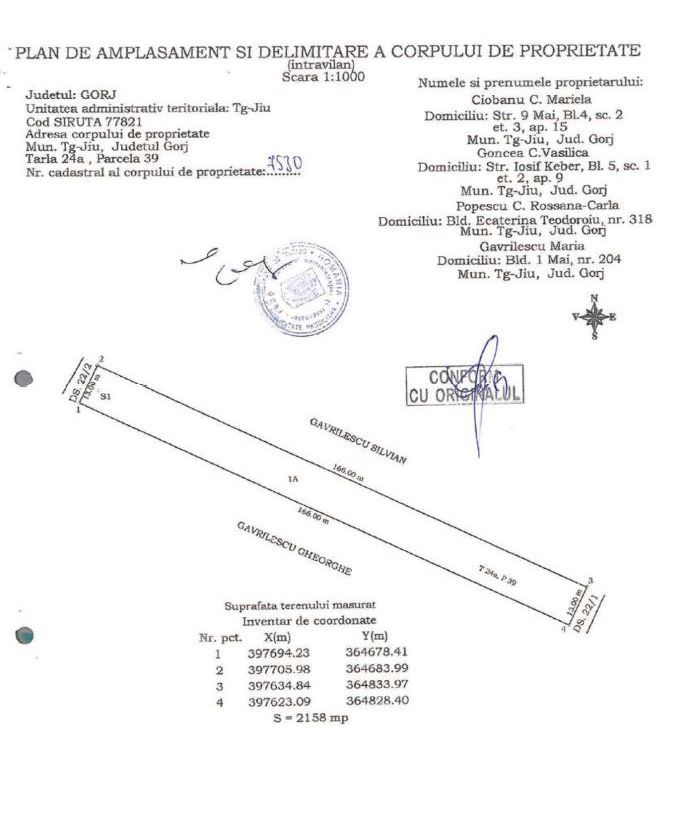 Teren intravilan Targu Jiu - Schiță 3