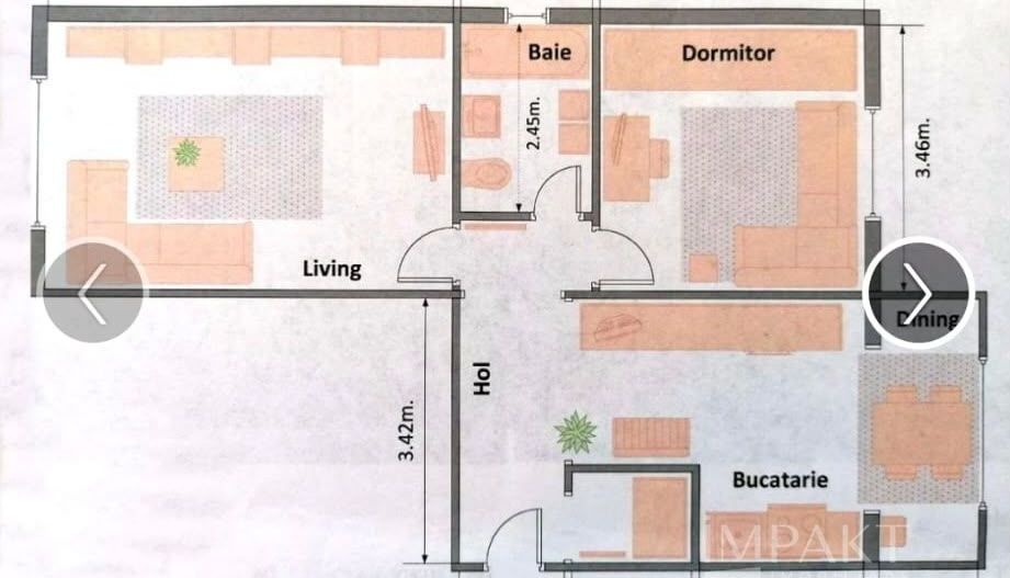 Apartament cu 2 camere decomandate in Zorilor - Schiță 7