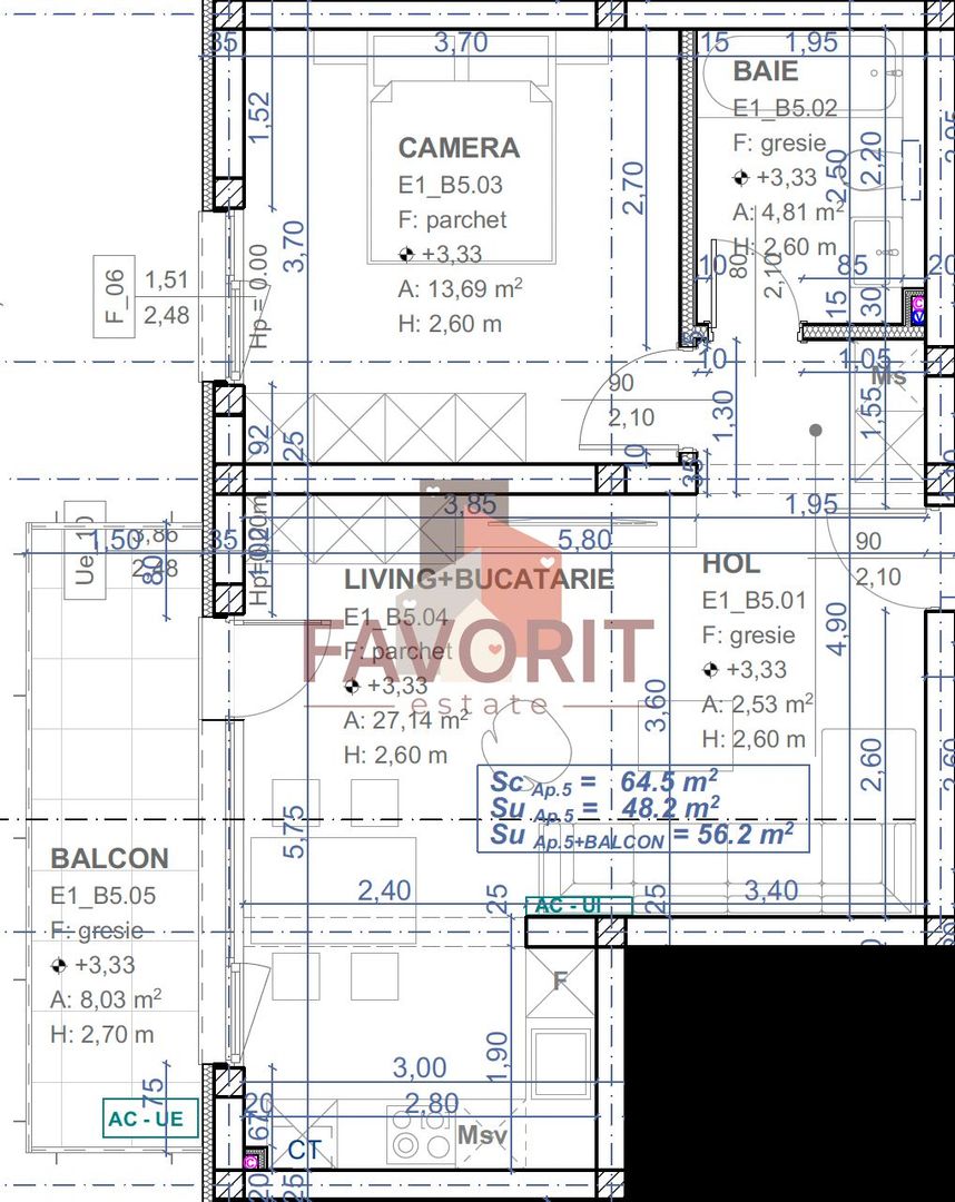 Comision 0%. Etaj 1. Bloc nou. Lift. Langa mijloc de transport - Schiță 13