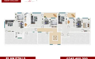 2 Camere, finalizat, 108 mp Utili,  Terasa 51 mp, Str. Oboga, Militari, Sector 6 - Poză 19