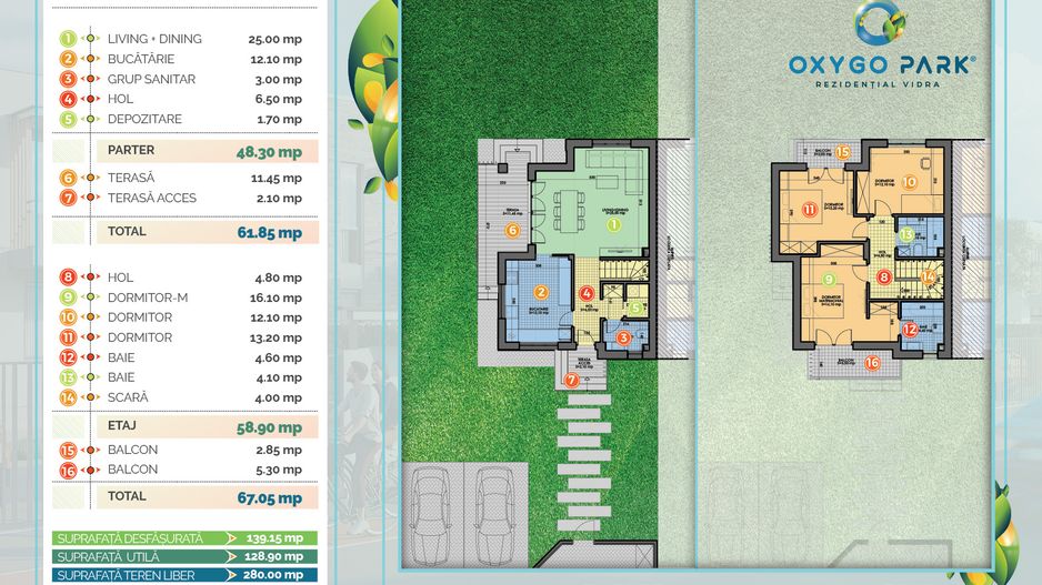 Casa moderna de tip duplex, certificare Green Homes, Vidra-Berceni - Poză 10