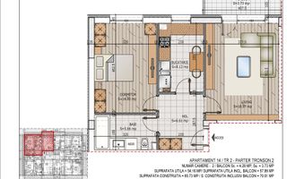 Vânzare Dezvoltator Pallady: 2 Camere decomandat, 0% Comision - Schiță 6