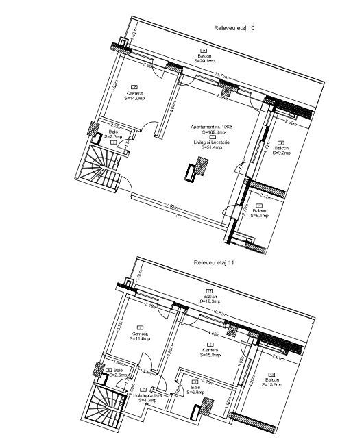 Penthouse 2 niveluri | Terase panoramice | 0% comision | Wings - Schiță 13