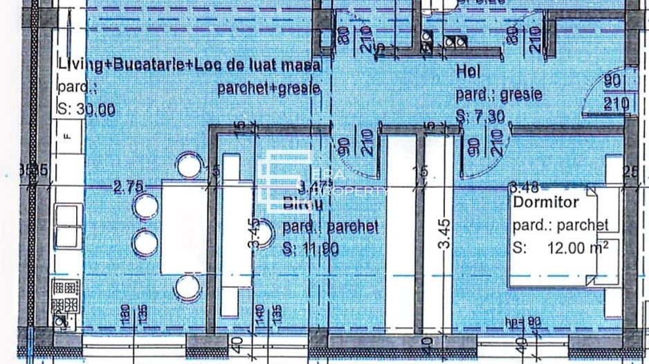 Apartament 3 camere  74 mp, zona Triajului Selimbar - Schiță 6