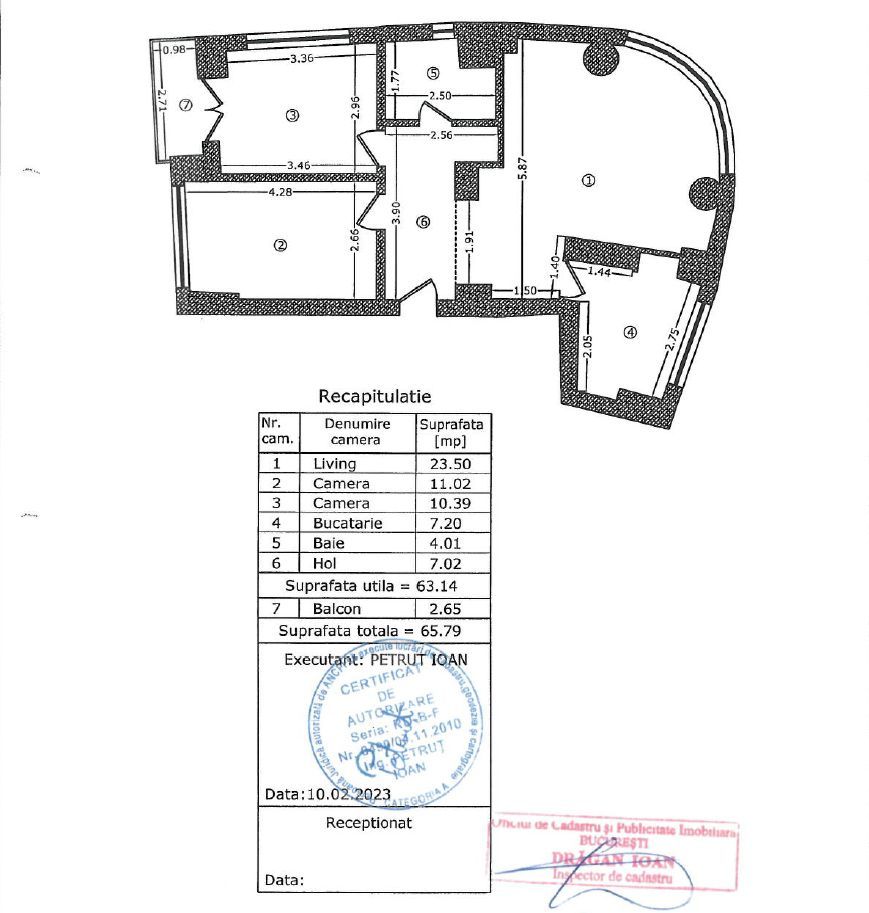 Apartament 3 camere Unirii | Bd. Regina Maria - Schiță 5