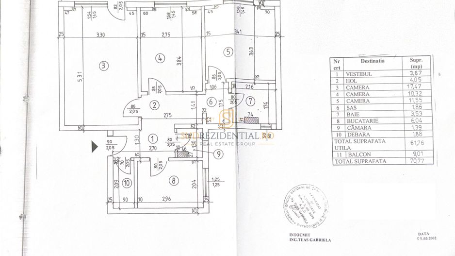 Apartament 3 camere de vanzare, zona Rahova, Sectorul 5 - Schiță 8