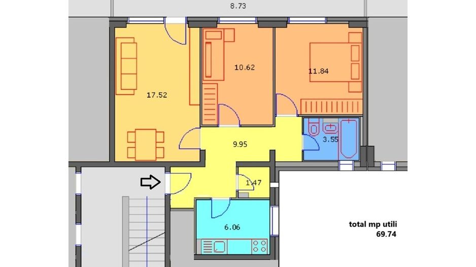 Apartament 3 camere decomandat 70mp Toporasi - Prelungirea Ferentari - Poză 3