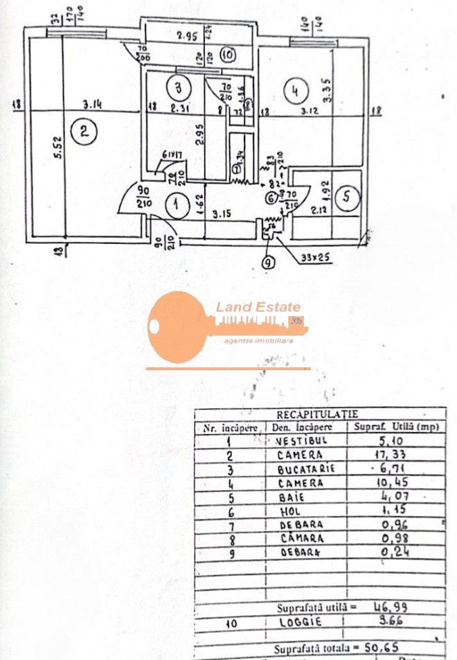 Apartament 2 camere | Rahova | 51 mp - Schiță 15