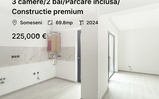 3 camere/2 băi/Parcare inclusă/Constructie premium - Poză 1