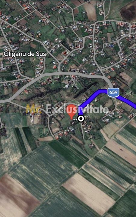 Teren intravilan 6500 mp- Gliganu de Sus - Rociu - Poză 2