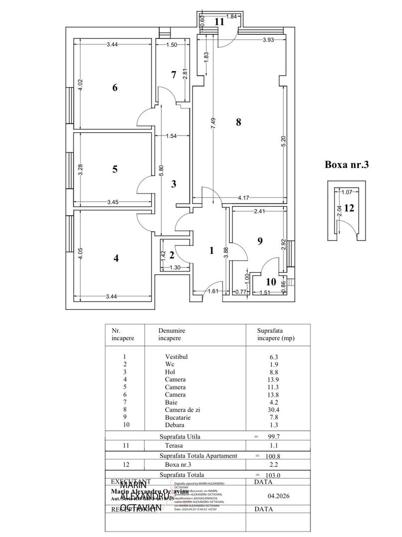De vanzare 4 camere, curte exclusivă 250 mp, Str. Uruguay - Bucuresti - Schiță 23
