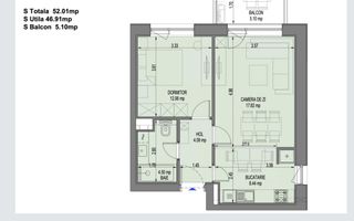 Apartament 2 camere I Nusco City Faza 2 I 159500 + Tva - Poză 8