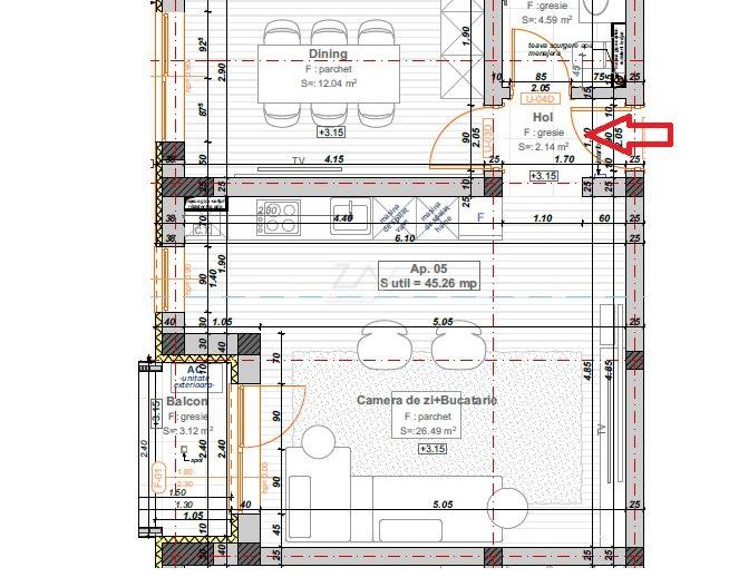 Bloc la asfalt. Etaj 1. Loc de parcare. - Poză 9