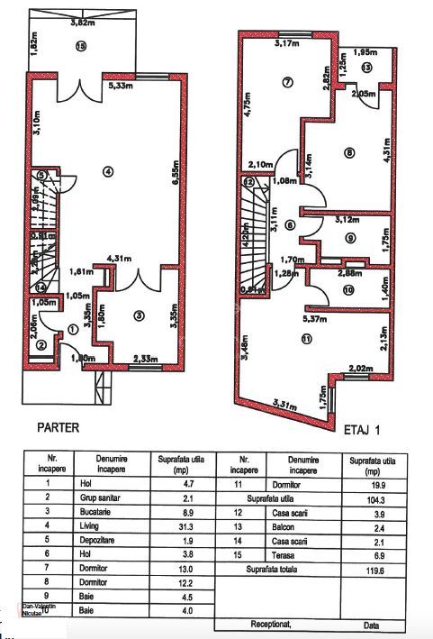 Ansamblu privat | Casa  4 camere | 3 bai | Parcare | Toate utilitatile - Schiță 19