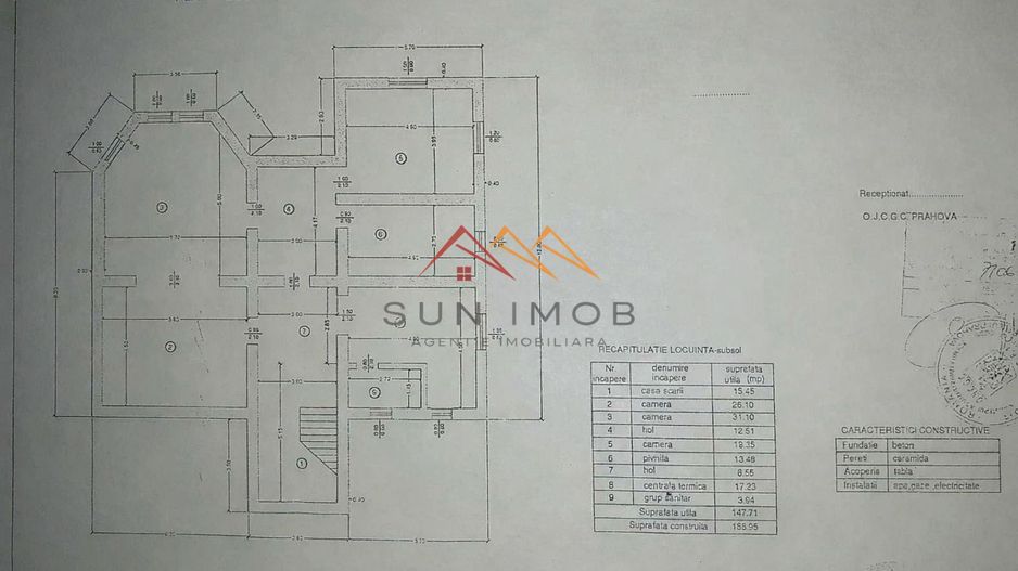 Vila D+P+E+M, teren 1950 mp, suprafata utila 621 mp, Campina, Prahova - Poză 6