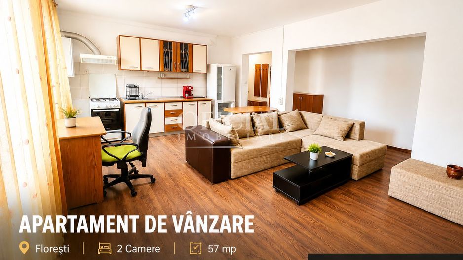 Apartament 2 camere | 57 mp | Parcare | Zona Eroilor | Floresti - Poză 1