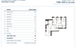 4 spacious rooms | 94 sq m + balcony | Promenada – Floreasca Nord - Poză 10
