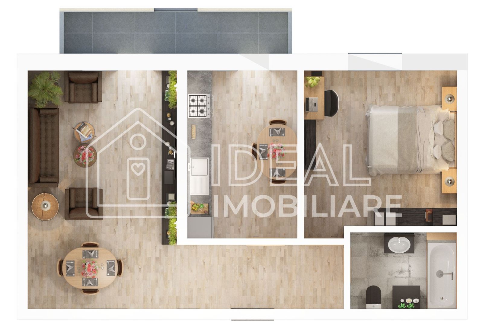 Apartament cu 2 camere și balcon de vânzare în zona Doamna Stanca - Poză 3