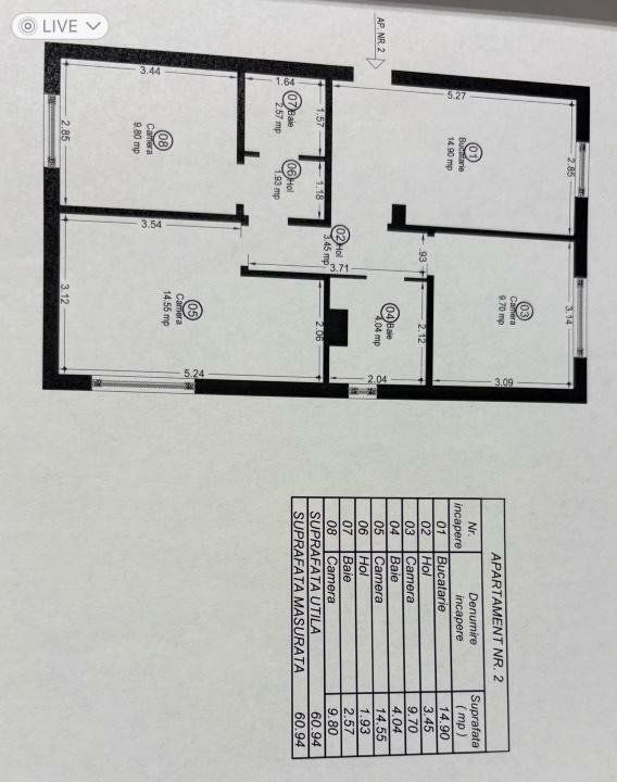 3 camere Lipovei 2 bai centrala proprie - Poză 14