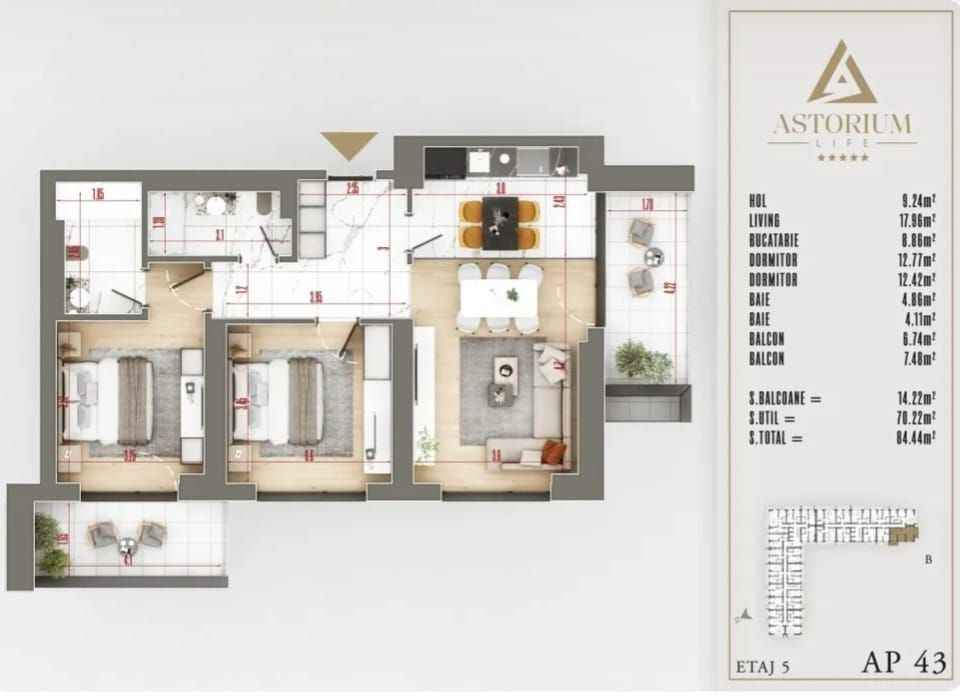 AP. 3CAM. DECOMANDAT- COMPLEX UPPER PREMIUM / ASTORIUM LIFE! - Poză 1