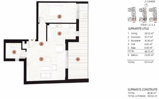 Apartament 2 camere cu 23mp terasa -mobilat - proiect boutique Floreasca-Barbu V - Poză 2