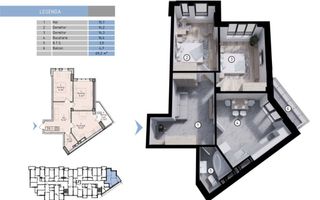Vânzare, apartament, 2 camere, str. Nicolae Dimo, Durlești - Poză 2
