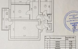3 Camere Decomandat | 75 mp | Metrou Nicolae Grigorescu 100m - Schiță 9