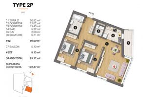 Tomis Plus - Celine Elegance - Nu rata 9% TVA - Vânzare apartament cu 3 camere - Poză 2