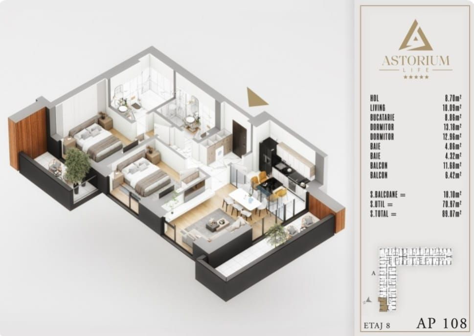 AP. 3CAM. DECOMANDAT IN PROIECT ASTORIUM LIFE / MUTARE IMEDIATA! - Poză 4