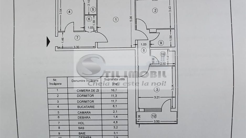 Apartament 3 camere,73mp, SD, PODU ROS - Poză 5
