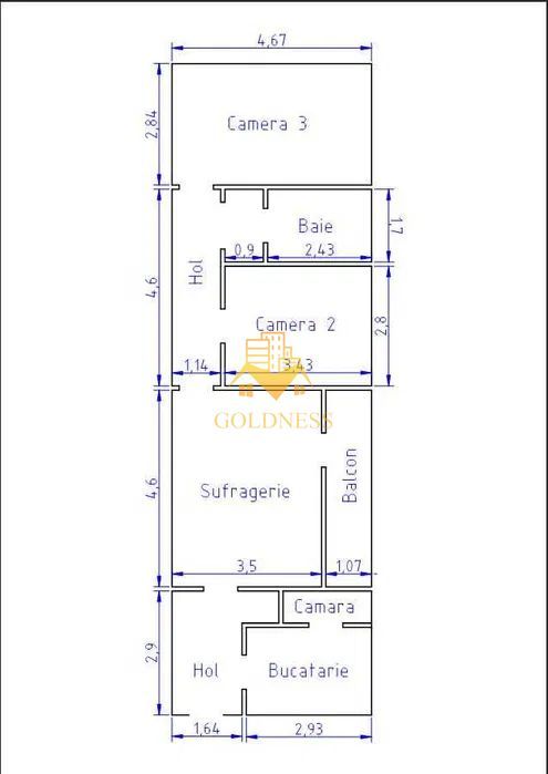 3 camere semidecomandate, balcon, Gheorgheni, Hotel Royal, P-ta Hermes - Poză 18