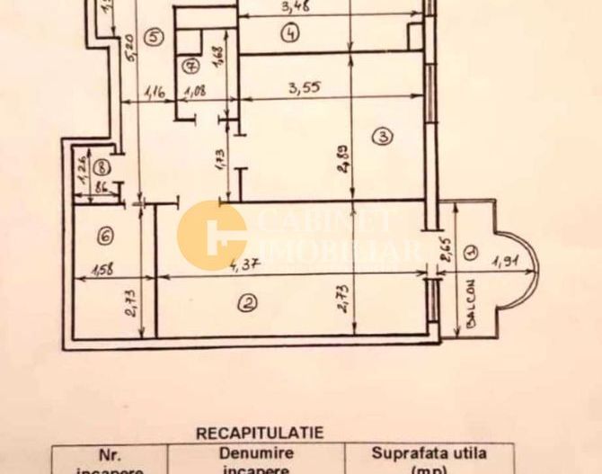 Ultracentral – Apartament 3 Camere Decomandat "La Cheie", Renovat 2025 - Schiță 19