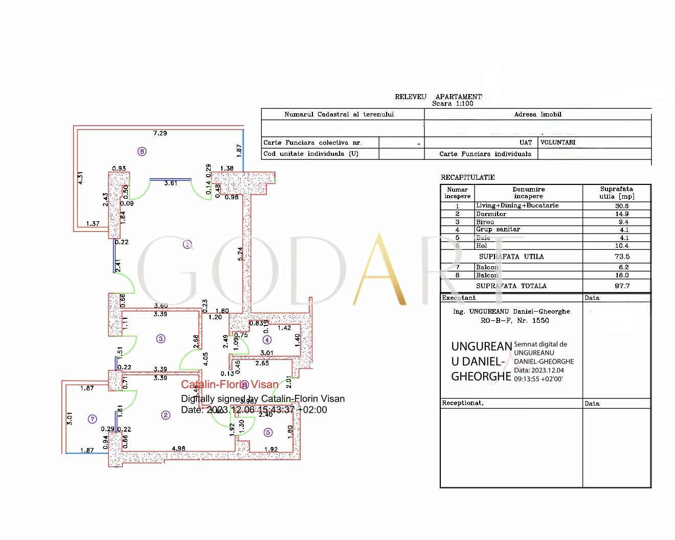 Apartament exclusivist | 2 camere | 73.5 mp | Cortina 126 - Poză 20